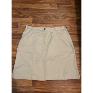 Lauren Ralph Lauren Skirt Women’s PLUS SZ 16W Beige Khaki Cotton A-Line Casual P